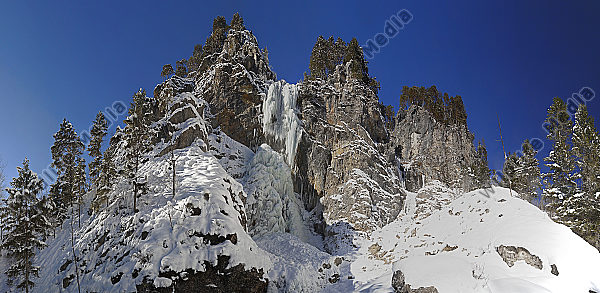 Vereister Wasserfall Panorama