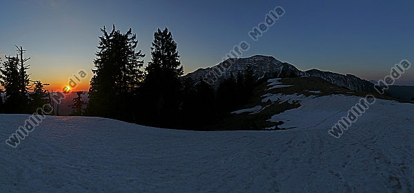 Dürrenstein Sonnenuntergang Panorama