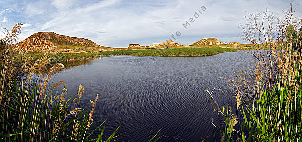 Halbwüste Oase Panorama