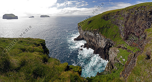 Vestmannaeyjar Steilküste Panorama