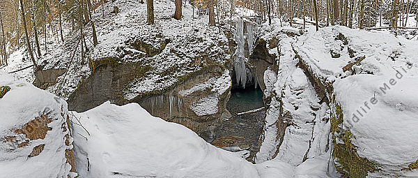 Taugler Strubklamm Winter Panorama