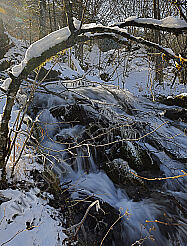 Wasserfall im Winter Panorama